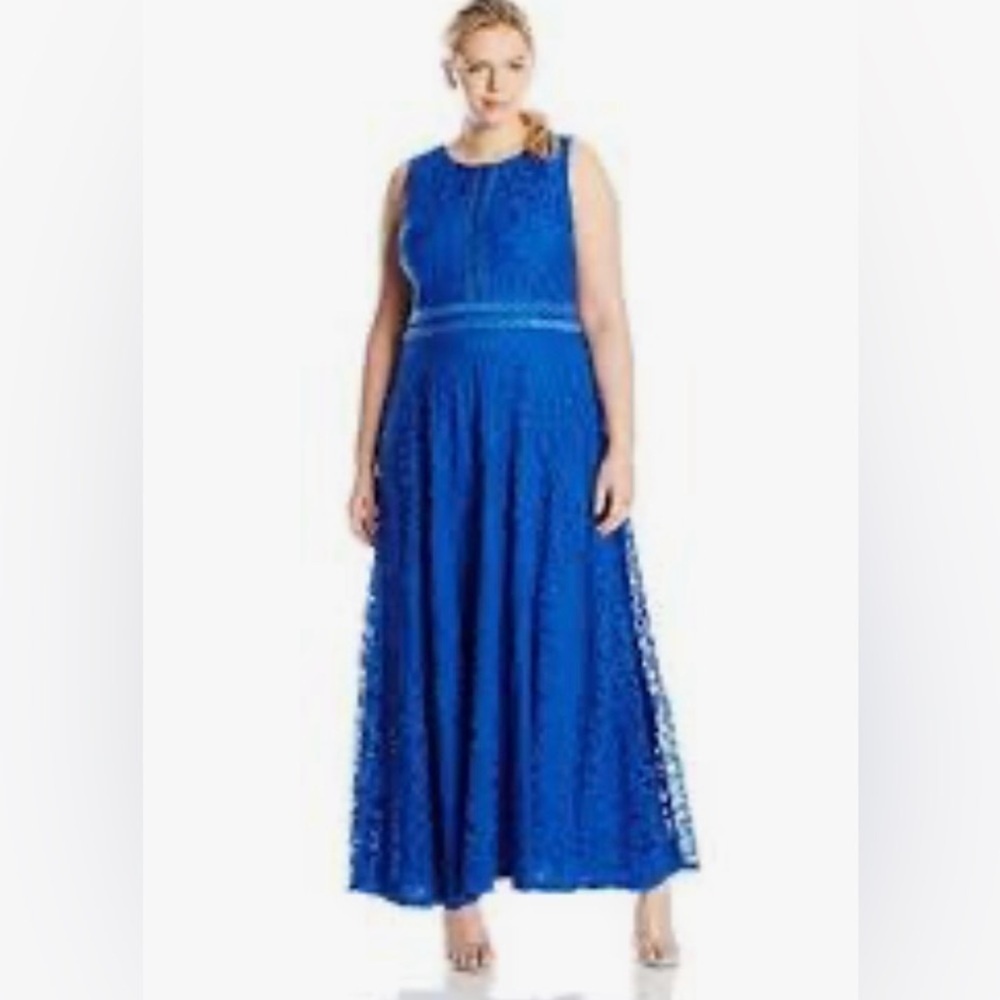 NWT London Times Lace Sleeveless Maxi Dress Womens 22 W
